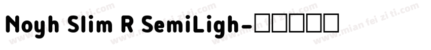 Noyh Slim R SemiLigh字体转换
